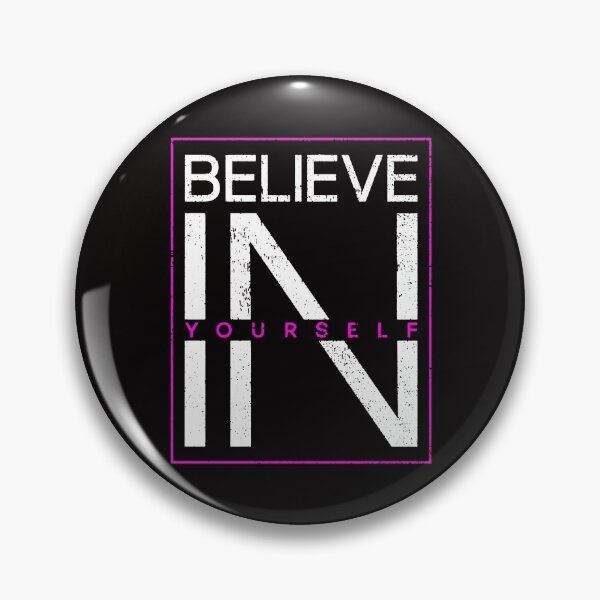 Item preview, Motivational Slogan - Believe in Yourself White Pink designed and sold by WearWolfDesigns.
