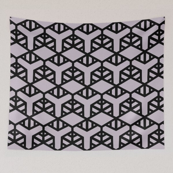 Item preview, Lilac and Black Geometric Shape Tile Pattern 2 Pairs Dutch Boy 2022 Popular Color Shadowed Rose 346-3DB - Colour Trends - Trending Hues designed and sold by ColorOfTheYears.