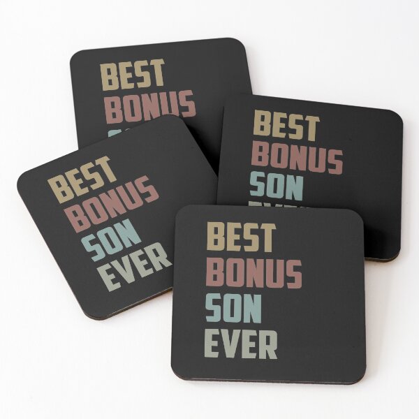 Item preview, Best Bonus Son Ever Funny Stepson Saying Gift Idea / Christmas Gifts for Son / Colored Vintage Design designed and sold by Chamssou.