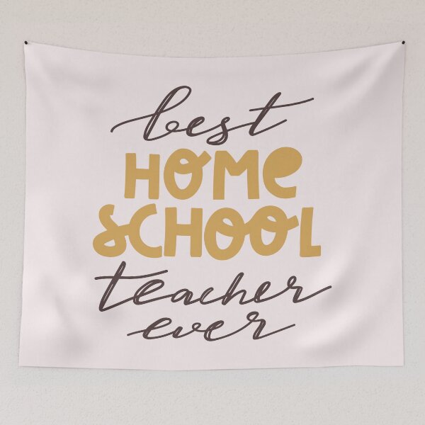 Item preview, Best homeschool teacher ever typography print. designed and sold by CoCoArt-Ua.