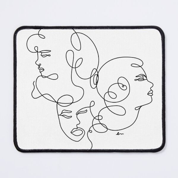 Item preview, Linear Art Abstract Portrait Three Girls 2 designed and sold by makart2.