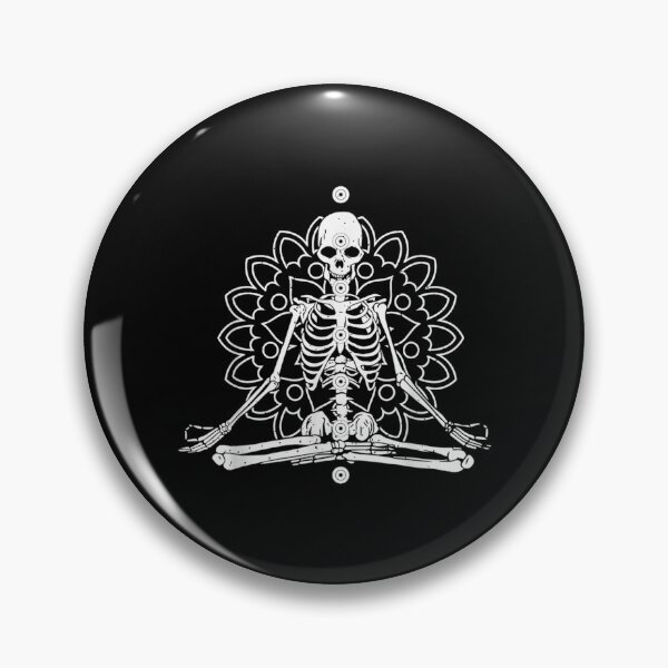 Item preview, Meditating Skeleton Chakras Lotus Flower Yoga Gift designed and sold by cysandy.
