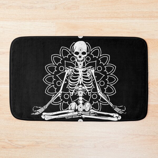 Item preview, Meditating Skeleton Chakras Lotus Flower Yoga Gift designed and sold by cysandy.