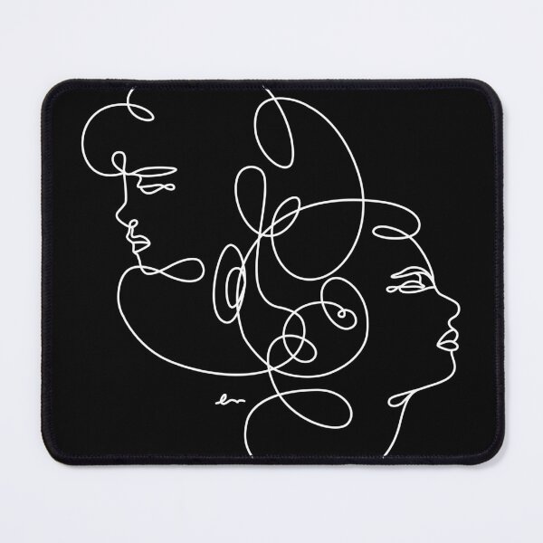 Item preview, Linear Art Abstract Portrait Two Girls 3 designed and sold by makart2.