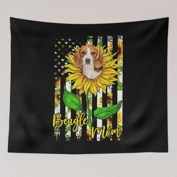 Item preview, Beagle Mom Sunflower American Flag Dog Lover Gift designed and sold by cysandy.