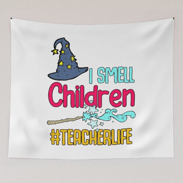 Item preview, I Smell Children TeacherLife Funny Witches in Halloween Gift idea For Teacher, Dad, Mom, and Halloween Party designed and sold by Unicorny-Design.