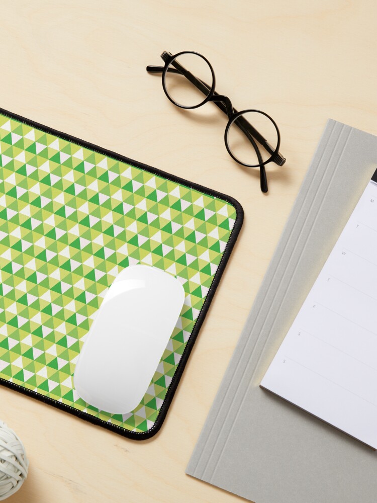 Alternate view of Green Triangle Abstract Pattern Mouse Pad
