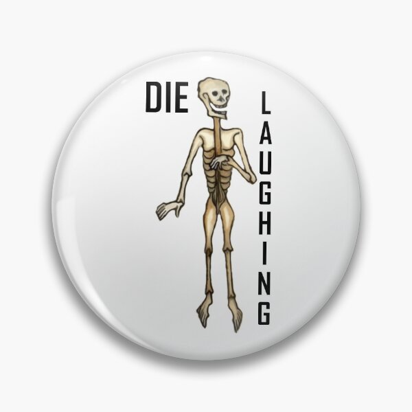 Item preview, Skeleton Die Laughing ArcheoNerdEng Halloween (BL variant) designed and sold by ArcheoNerd.