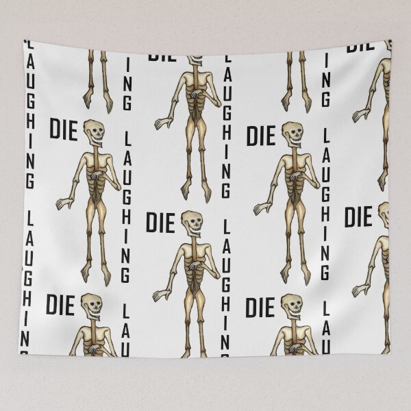 Item preview, Skeleton Die Laughing ArcheoNerdEng Halloween (BL variant) designed and sold by ArcheoNerd.