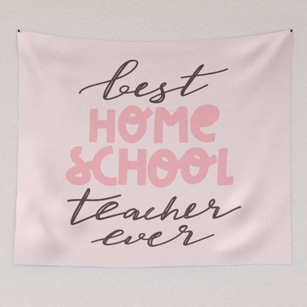 Item preview, Best homeschool teacher ever typography print. designed and sold by CoCoArt-Ua.