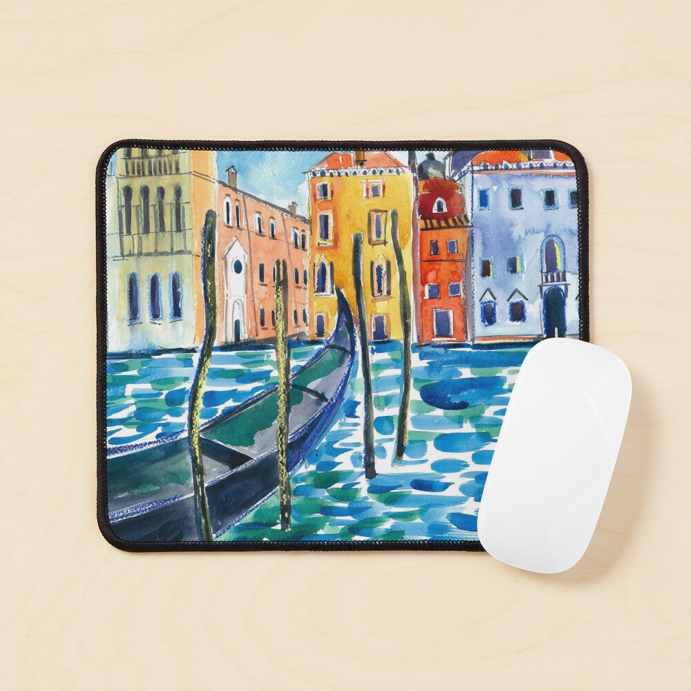 Venice - Original watercolour landscape by Francesca Whetnall Mouse Pad