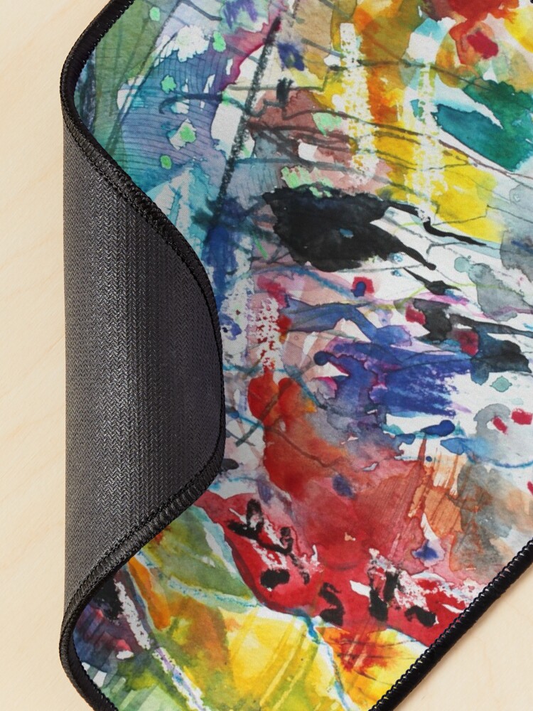 Alternate view of Rainbow landscape - Original abstract watercolour by Francesca Whetnall Mouse Pad