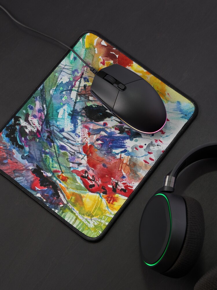 Alternate view of Rainbow landscape - Original abstract watercolour by Francesca Whetnall Mouse Pad