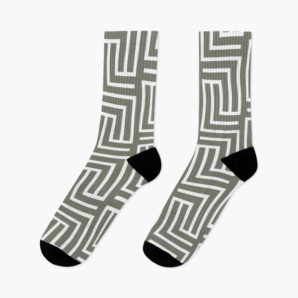 Item preview, Olive Green and White Tessellation Line Pattern 2 Pairs Dutch Boy 2022 Popular Color Wild Basil 424-5DB - Colour Trends - Trending Hues designed and sold by ColorOfTheYears.