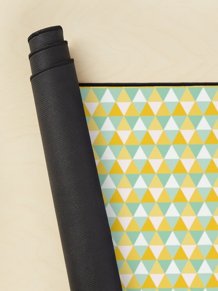 Alternate view of Colourful Yellow Triangles Pattern Mouse Pad
