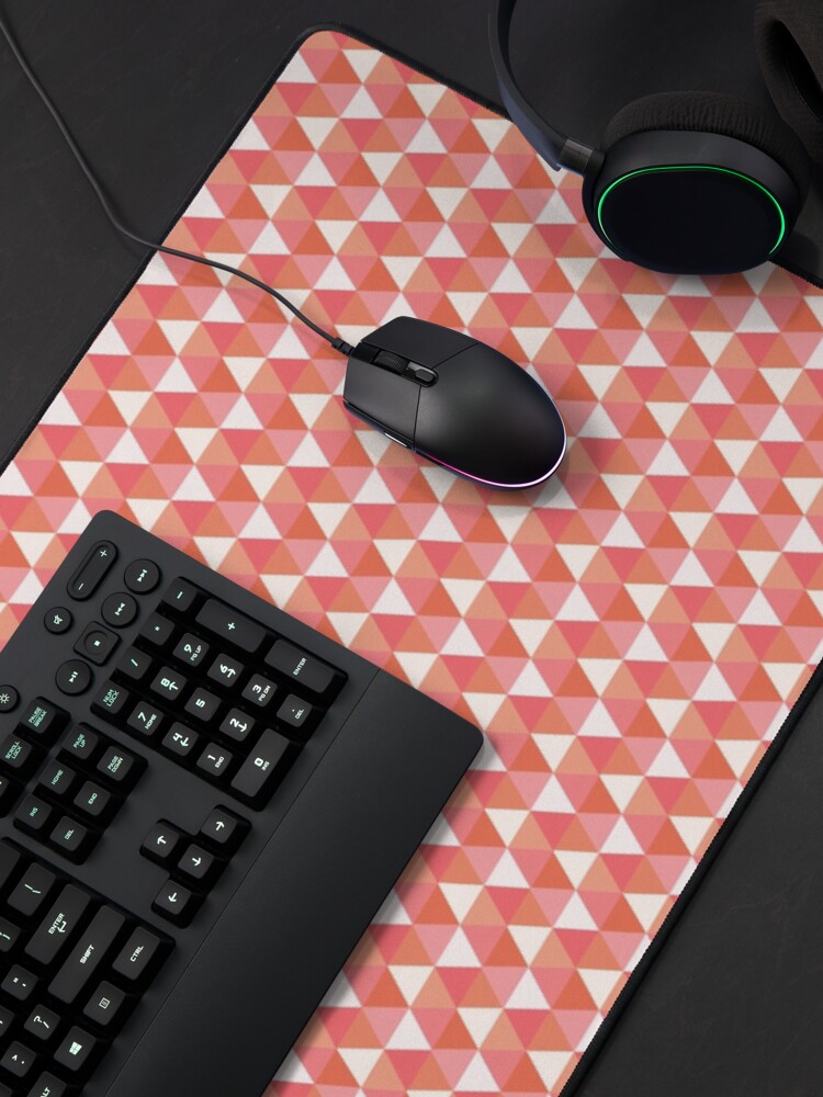Alternate view of Colorful Pink Triangle Pattern Mouse Pad