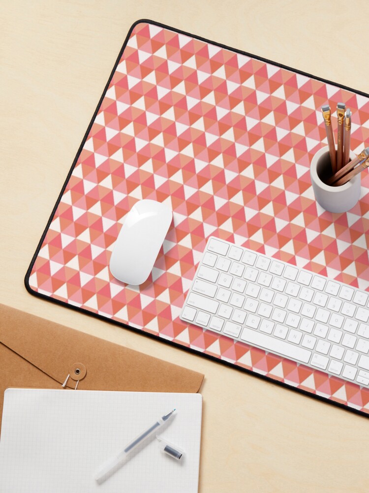 Alternate view of Colorful Pink Triangle Pattern Mouse Pad