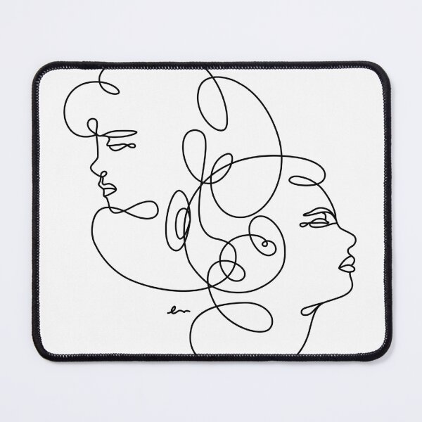 Item preview, Linear Art Abstract Portrait Two Girls 2 designed and sold by makart2.