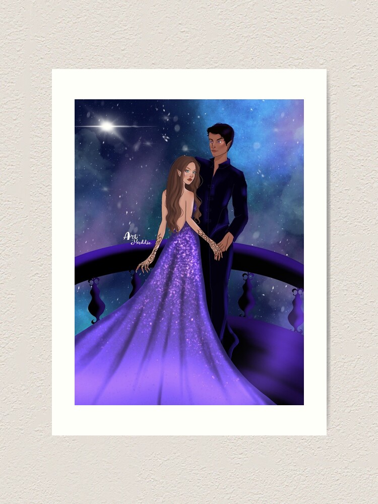 Feyre and Rhysand from acotar (a court of throne and roses)  Art Print for  Sale by artsmaddie