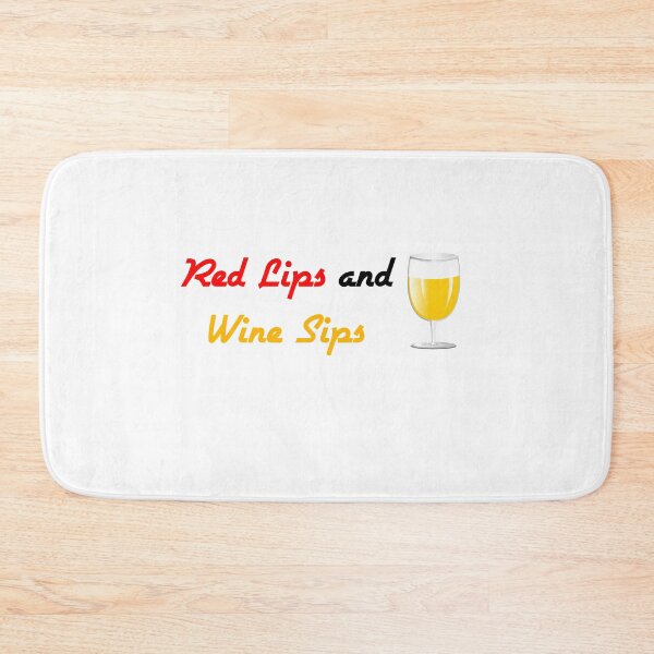 Item preview, Red Lips and Wine Sips, Funny Saying  designed and sold by Soukainadesign.