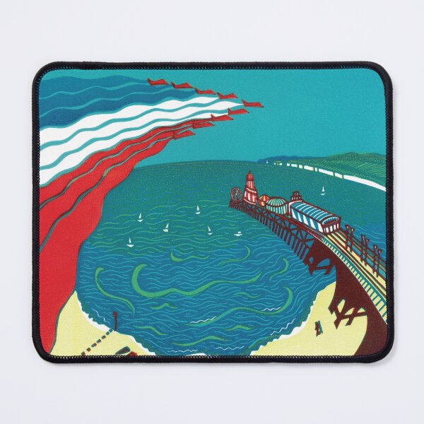 Item preview, Red Arrows, Bournemouth - Linocut by Francesca Whetnall designed and sold by Cecca-Designs.