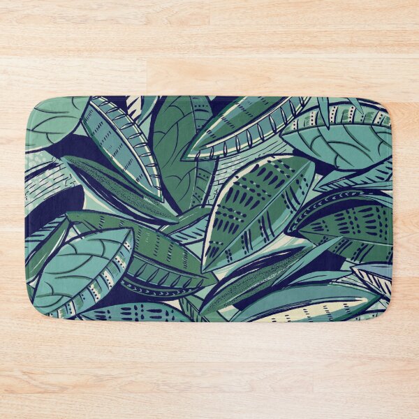 Item preview, blau leaves designed and sold by Calimbo Studio.