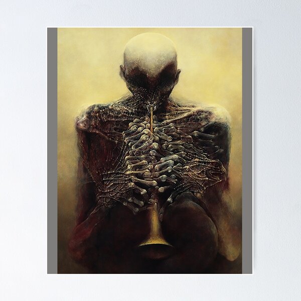 Item preview, Untitled (The Flutist) by Zdzislaw Beksinski   designed and sold by SHAUNBOUTIQUE.