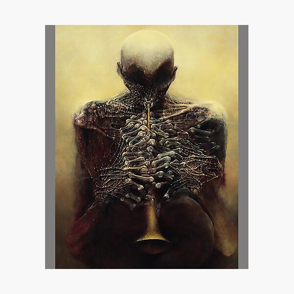 Item preview, Ohne Titel (Der Flötist) von Zdzislaw Beksinski designed and sold by SHAUNBOUTIQUE.