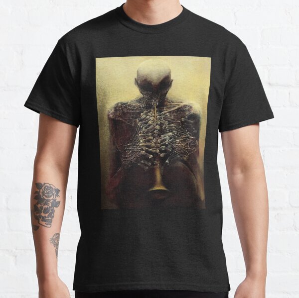 Untitled (The Flutist) by Zdzislaw Beksinski   Classic T-Shirt