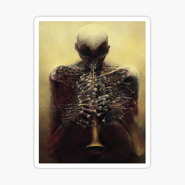 Item preview, Untitled (The Flutist) by Zdzislaw Beksinski   designed and sold by SHAUNBOUTIQUE.