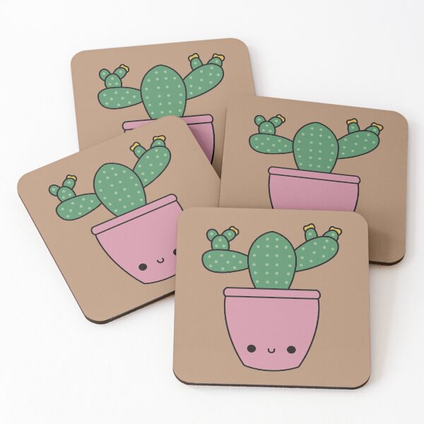 Item preview, Cute Kawaii Cactus In Pink Pot designed and sold by KawaiiByDice.