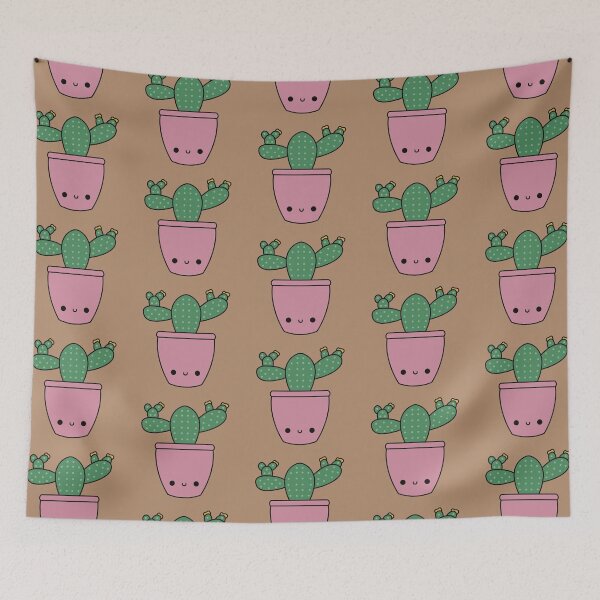 Item preview, Cute Kawaii Cactus In Pink Pot designed and sold by KawaiiByDice.