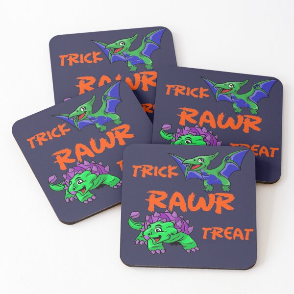 Item preview, Trick Rawr Treat Fun Cute Triceratops & Pterodactyl Halloween  designed and sold by LMcDs.
