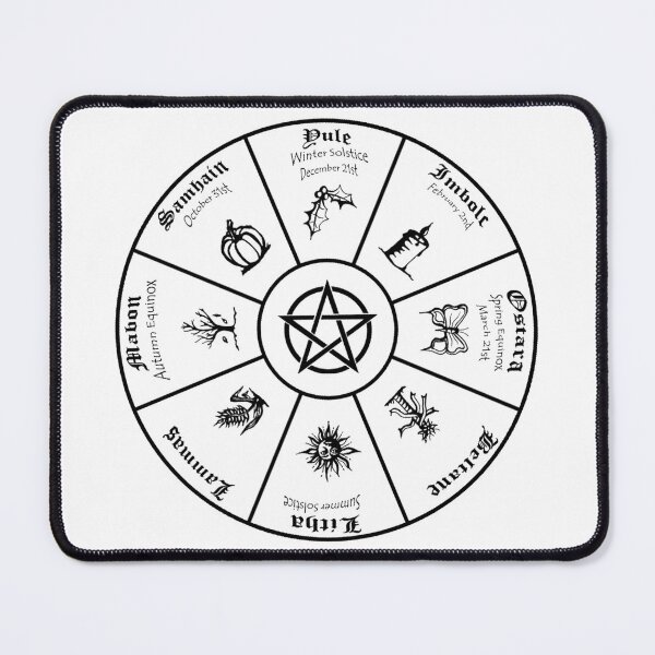 Item preview, Witches' Festival Calendar - wheel of the year (dark on light version) designed and sold by Martyn Prince.