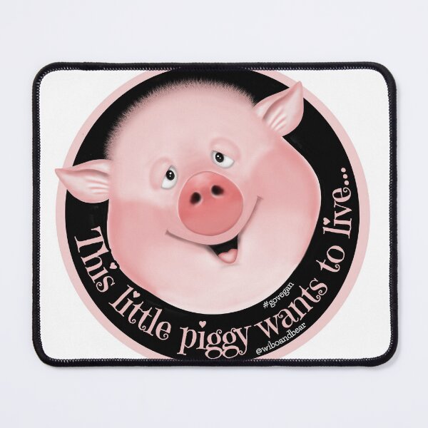 Item preview, THIS LITTLE PIGGY WANTS TO LIVE VEGAN designed and sold by wiboandbear.