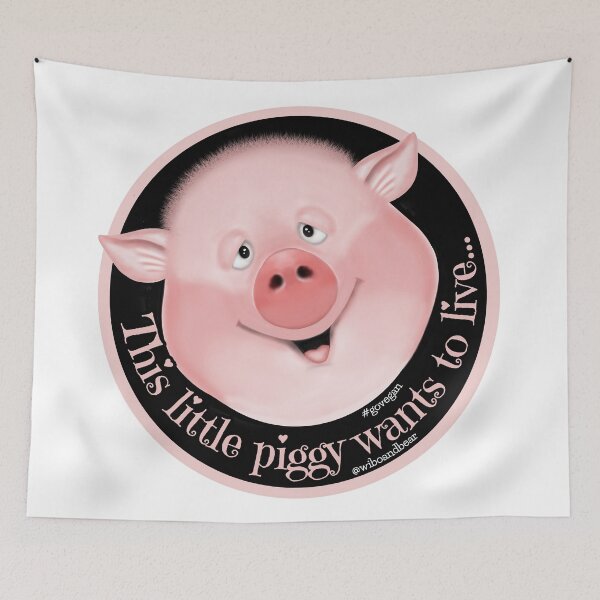 Item preview, THIS LITTLE PIGGY WANTS TO LIVE VEGAN designed and sold by wiboandbear.