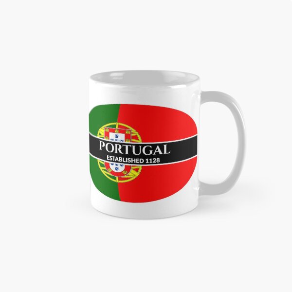 Item preview, Portugal Established 1128 Portuguese Flag (White Text) designed and sold by Worldesigns by Artsiren.