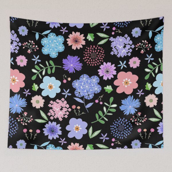 Item preview, Colourful Nature Wildflowers make life beautiful - Night Edition designed and sold by monodesigns.