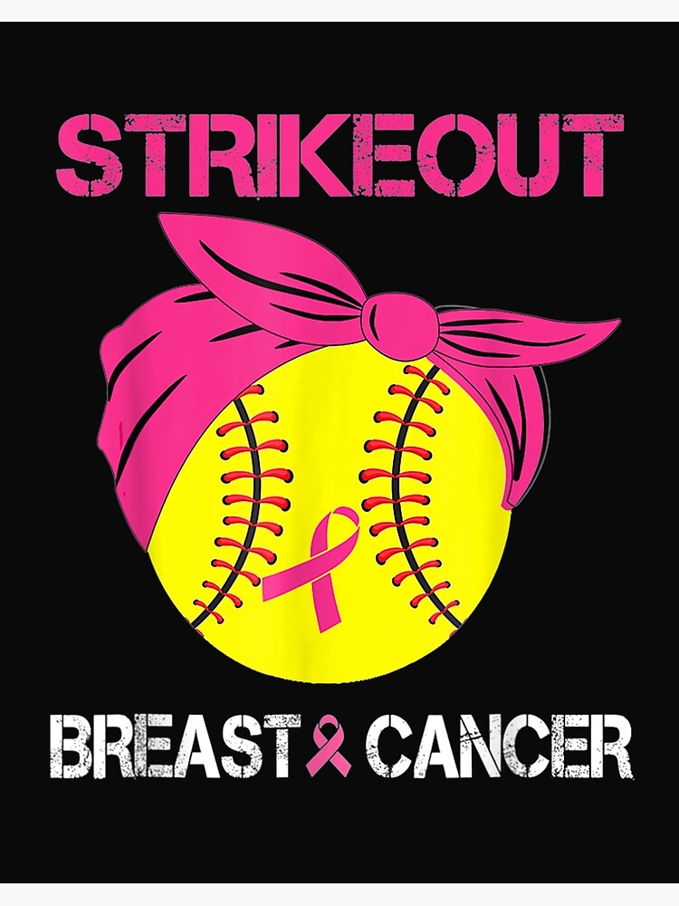 Strike Out Breast Cancer Awareness Baseball Fighters Ribbon Pink T