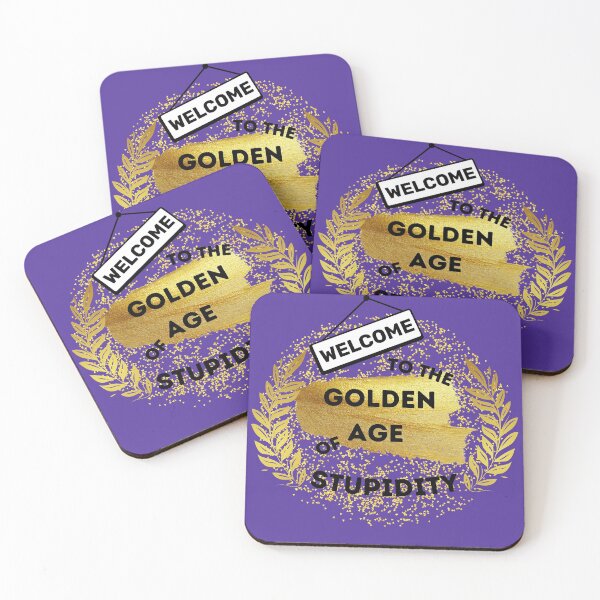 Item preview, Welcome To The Golden Age Of Stupidity Gold Wheat In Purple designed and sold by LuckyKermit.