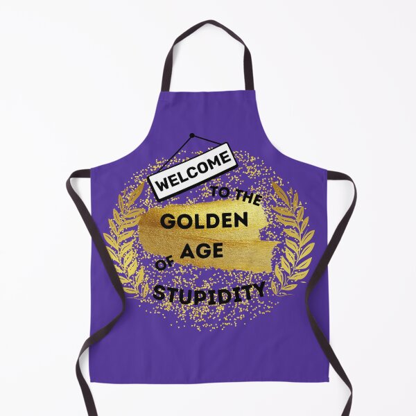 Item preview, Welcome To The Golden Age Of Stupidity Gold Wheat In Purple designed and sold by LuckyKermit.