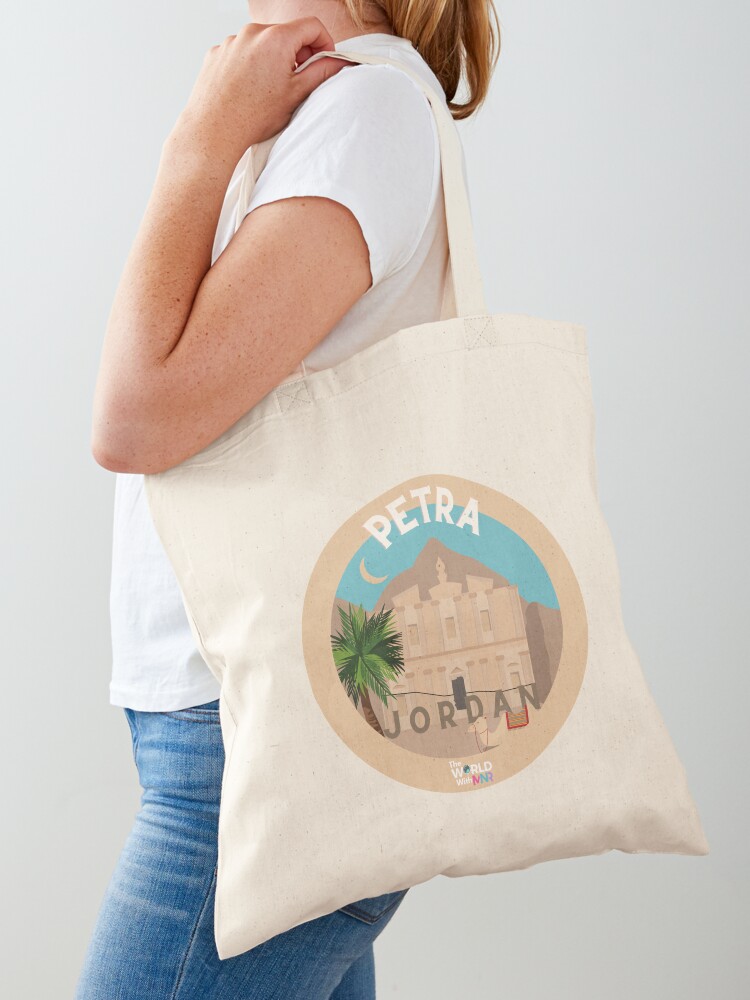 Tote Bag, Petra, Jordan Collection designed and sold by theworldwithmnr