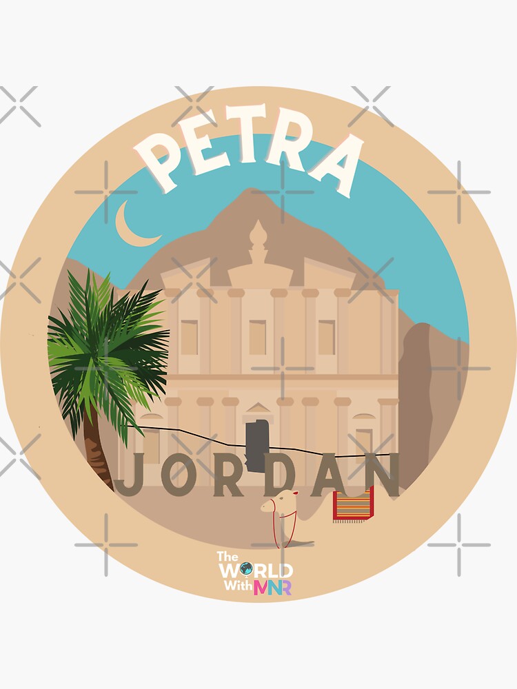 Thumbnail 3 of 3, Sticker, Petra, Jordan Collection designed and sold by theworldwithmnr.
