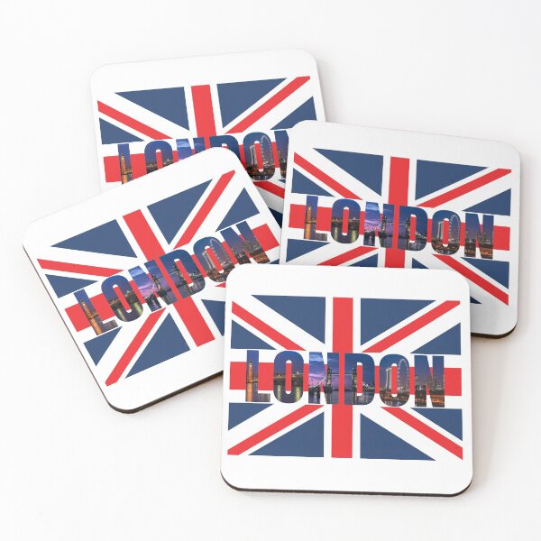 Item preview, London At Night - London Spelled Out With Photos On The British Flag designed and sold by molamode.