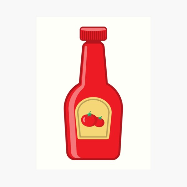 "Ketchup Bottle" Art Print by Chocodole Redbubble