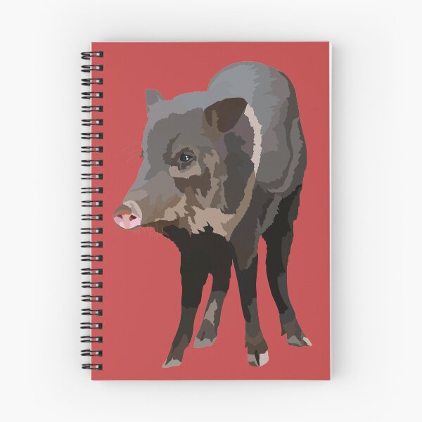 Item preview, P is for Peccary ,Peccary Art Print – Wild Pig Illustration from the Americas designed and sold by PrettylittlepastelUk.
