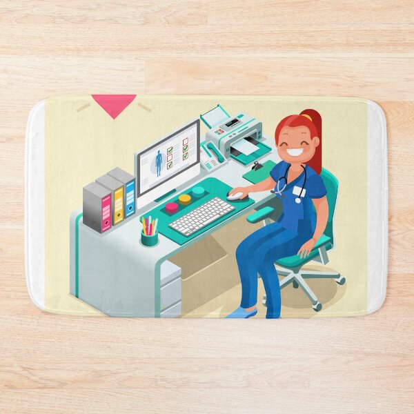 Item preview, Nurse or Female Doctor Cartoon Isometric designed and sold by aurielaki.