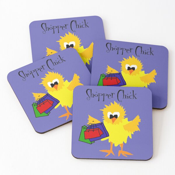 Item preview, Funny Shopper Chick Chicken with Shopping Bags designed and sold by Nature's Fancy.