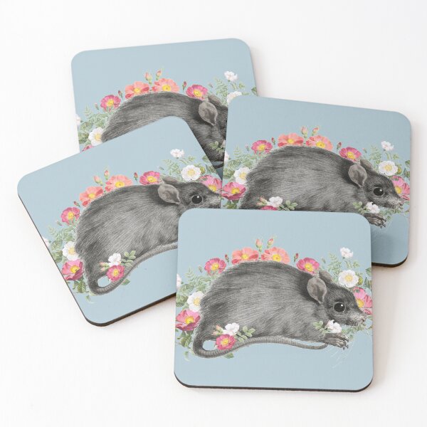 Item preview, Cute Mouse With Vintage Roses designed and sold by TrulyEpoque.