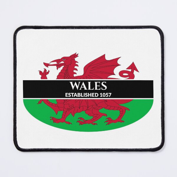 Item preview, Wales Established 1057 Welsh Flag (White Text) designed and sold by Worldesigns by Artsiren.